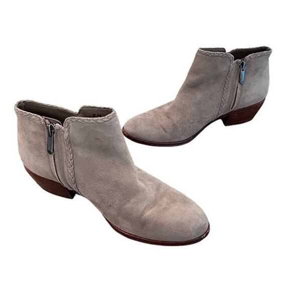Sam Edelman Paige Fringe Ankle Booties Taupe Suede boots size 6 - Picture 7 of 12